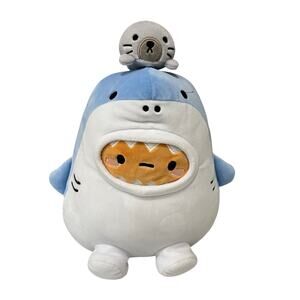Smoko Tayto Potato Blue Shark Midi Mochi Plush with Seal Buddy 12”